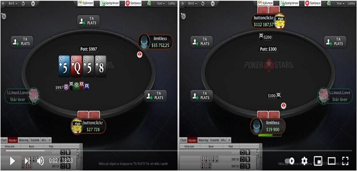 Buttonclickr challenges Limitless to a $500/$1000 Heads-Up Match online