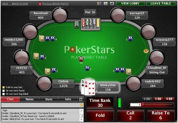 pokerstars table screenshot pokerstars table screenshot