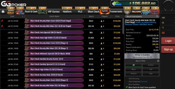GGPoker Short Deck GGPoker Short Deck Poker lobby