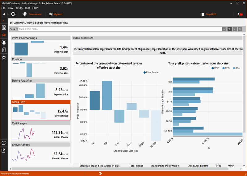 Holdem Manager 3 Situational Views