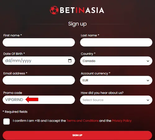 betinasia promo code VIPGRIND