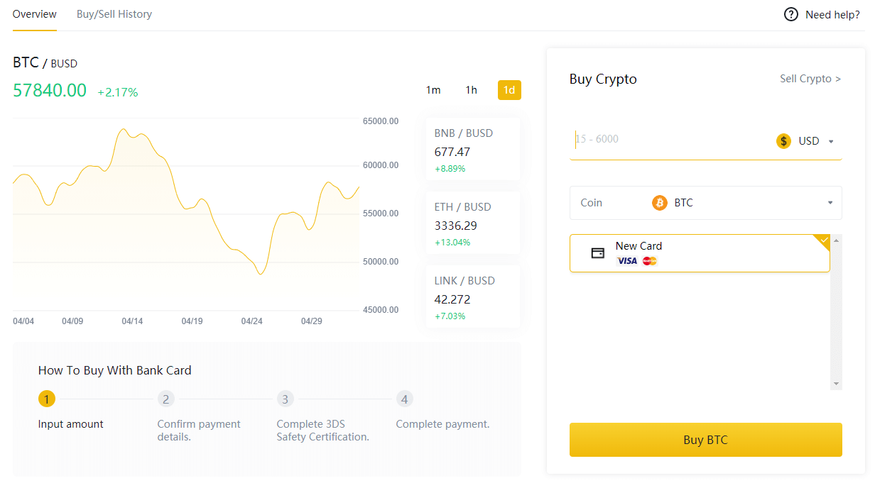 Binance Review - Buying Crypto