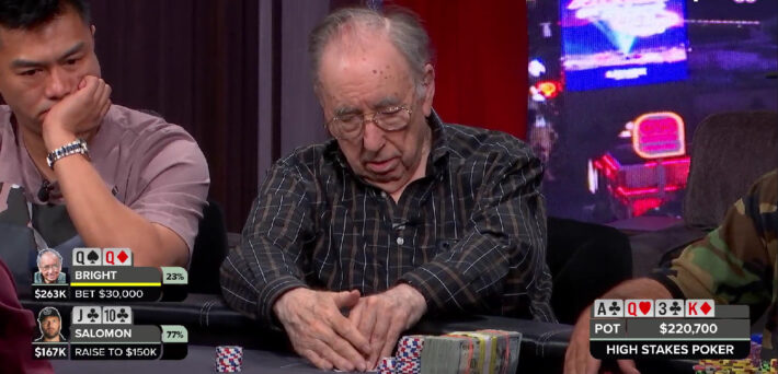 Poker Hand of the Week - Bob Bright Folds A Set of Queens To Rick Salomon