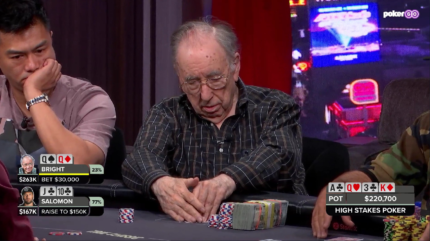 Poker Hand of the Week - Bob Bright Folds A Set of Queens To Rick Salomon Poker Hand of the Week - Bob Bright Folds A Set of Queens To Rick Salomon