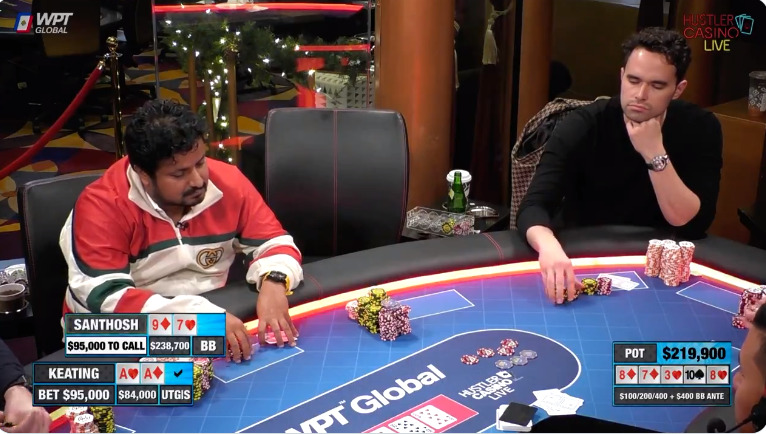Poker Hand of the Week - Alan Keating Gets Max Value With Pocket Aces Vs Santosh Poker Hand of the Week - Alan Keating Gets Max Value With Pocket Aces Vs Santosh