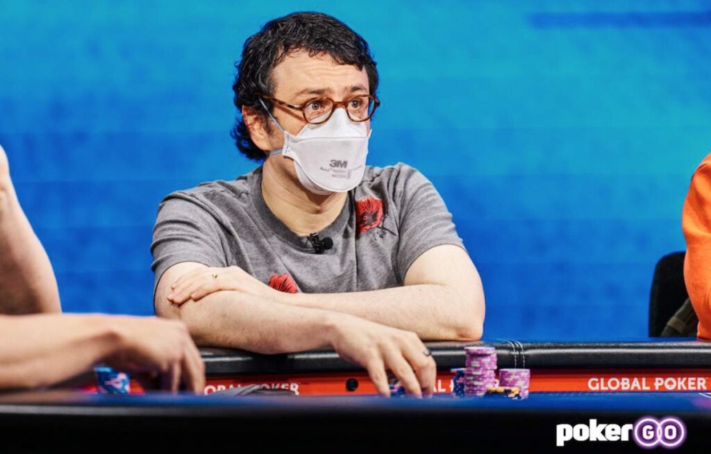 Phil Hellmuth tells Ike Haxton to take his face mask off Phil Hellmuth tells Ike Haxton to take his face mask off