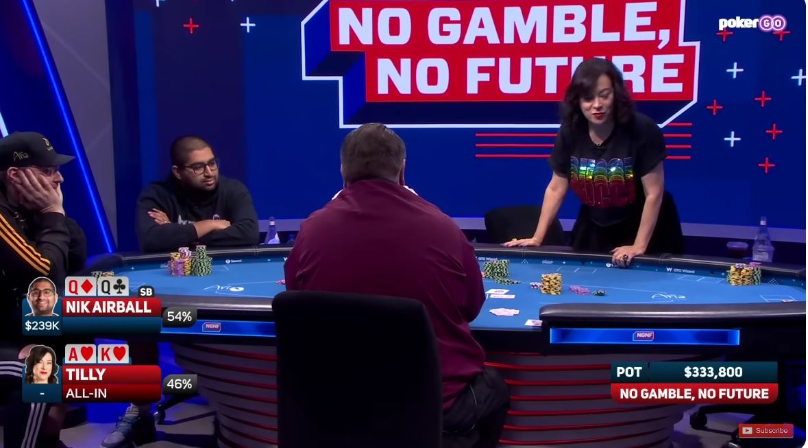 Poker Hand of the Week - Nik Airball Makes Epic 5-Bet Shove Call To Win $333,800 VS. Jennifer Tilly Poker Hand of the Week - Nik Airball Makes Epic 5-Bet Shove Call To Win $333,800 VS. Jennifer Tilly