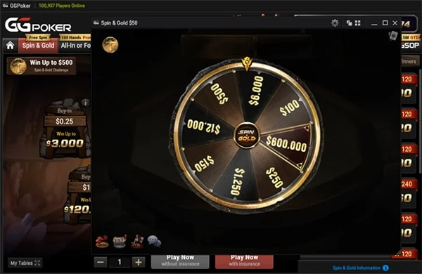 ggpoker spin and gold