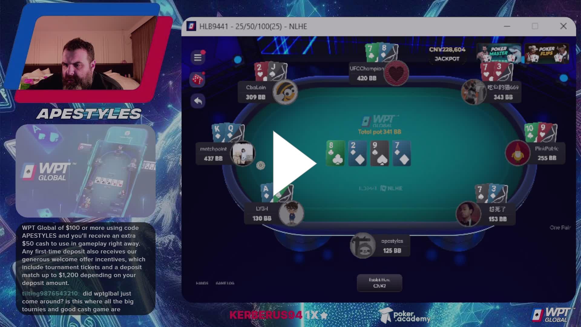 Jon Apestyles van Fleet on WPT Global Jon Apestyles van Fleet on WPT Global