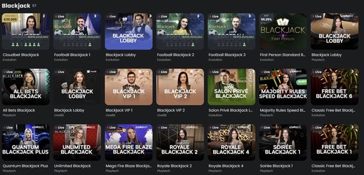 Eri blackjack-variantit