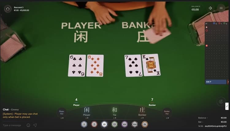 Live Baccarat Table Live Baccarat Table