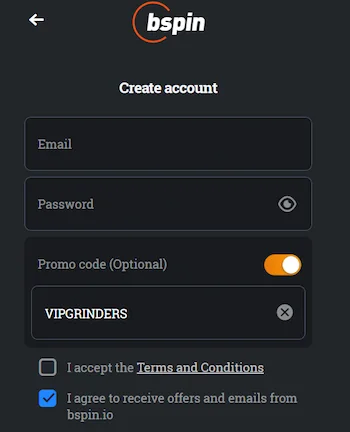bspin promo code VIPGRINDERS bspin promo code VIPGRINDERS