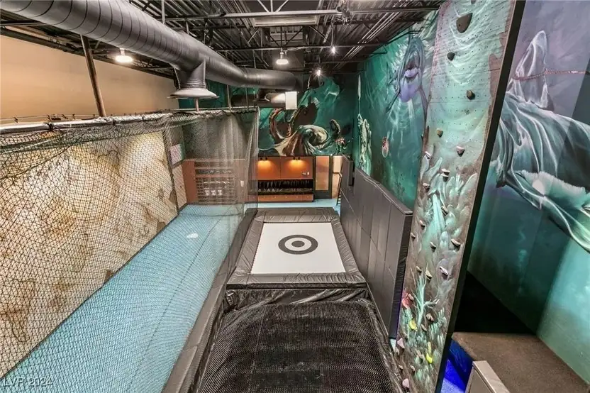 Trampoline and Climbing Walls dan bilzerian las vegas mansion trampoline