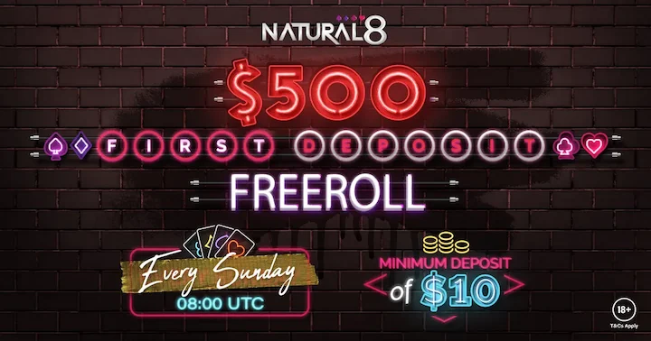 natural8 first deposit freeroll