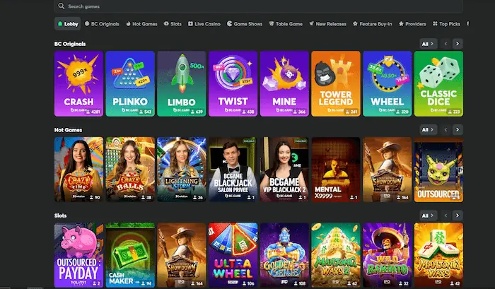bc.game kasino pelit