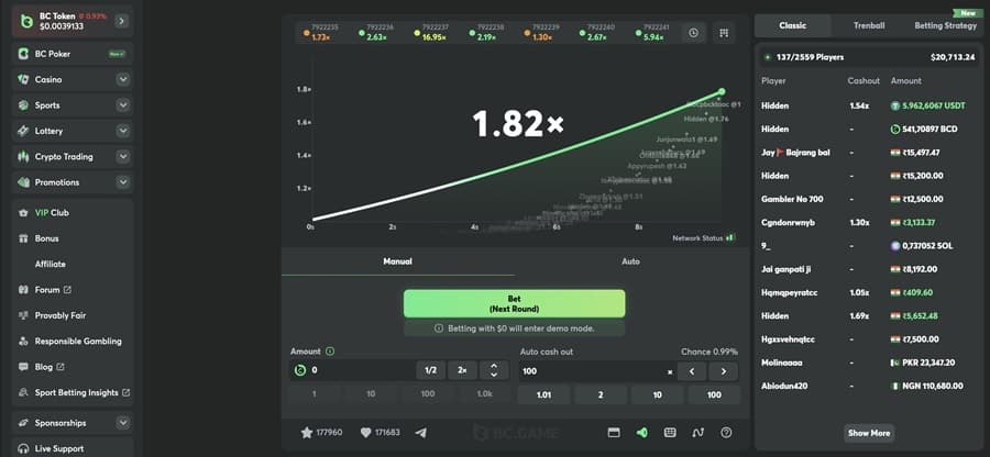 BC.Game Crash Gambling