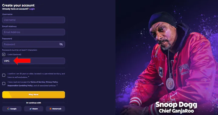 código promocional roobet