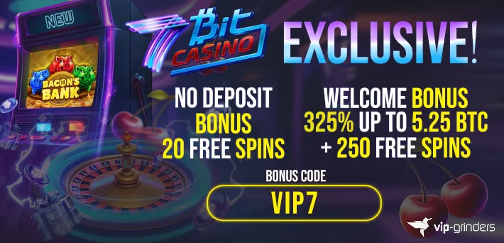 7bit casino exclusive bonus with VIP7 promo code