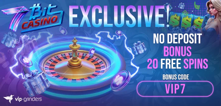 7bit casino no deposit bonus 20 free spins with code VIP7