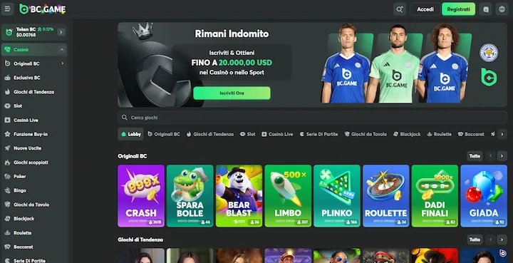 BC.Game casinò senza documenti
