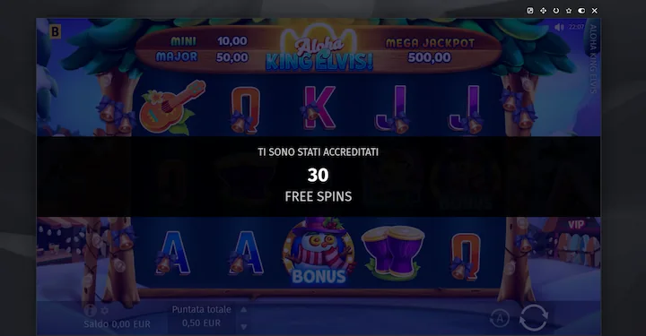 BetLabel – 30 free spins senza deposito accreditati automaticamente dopo la registrazione, utilizzabili sulla slot Aloha King Elvis BetLabel – 30 free spins senza deposito accreditati automaticamente dopo la registrazione, utilizzabili sulla slot Aloha King Elvis