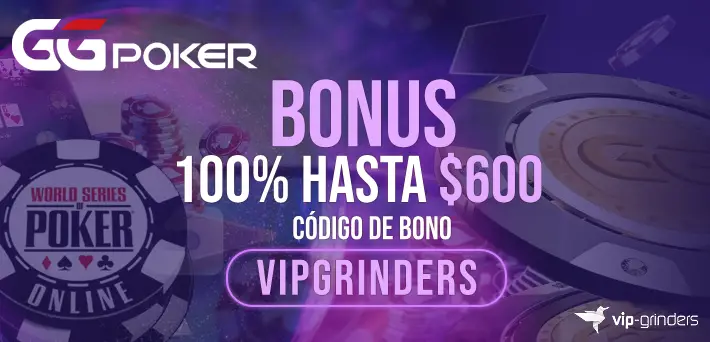 código de bono ggpoker VIPGRINDERS com bono del 100% hasta $600