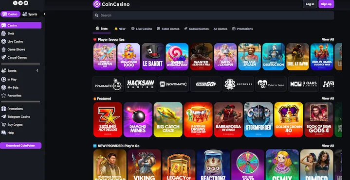 CoinCasino – kasyno Bitcoin bez KYC