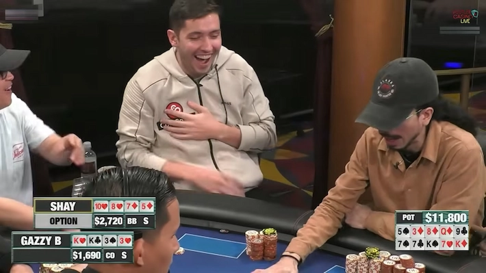 Hand of the Week: Quads Vs. Quads on Hustler Casino Live