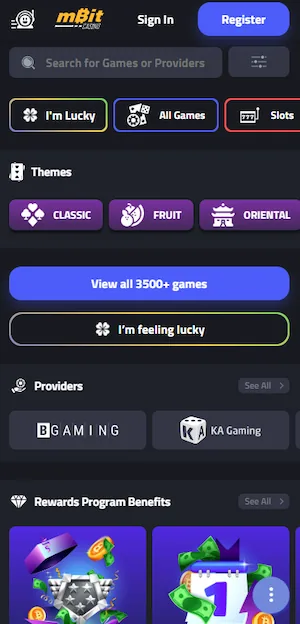 mbit casino mobile app