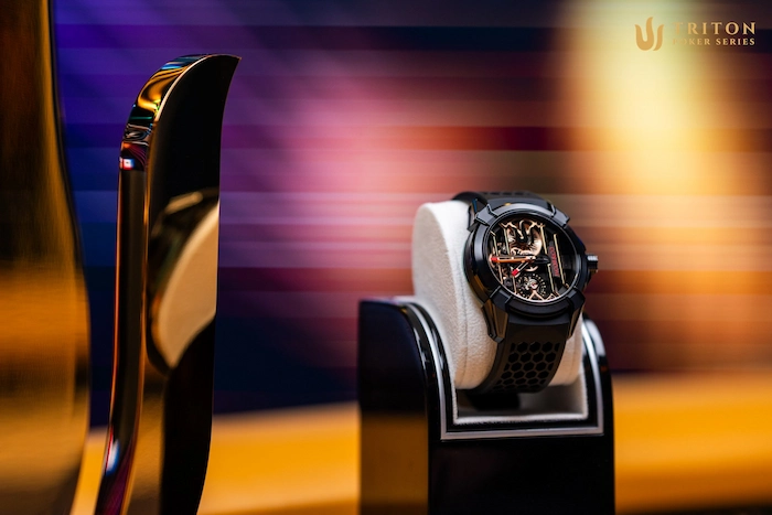 The Main Event trophy and watch The Main Event trophy and watch