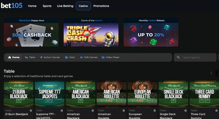 bet105 casino review