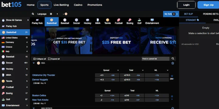 bet105 sportsbook review