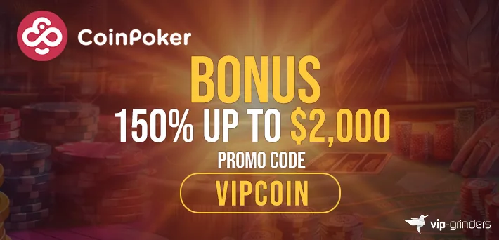 coinpoker promo code VIPCOIN by VIP-Grinders med exklusiv välkomstbonus och kampanjer