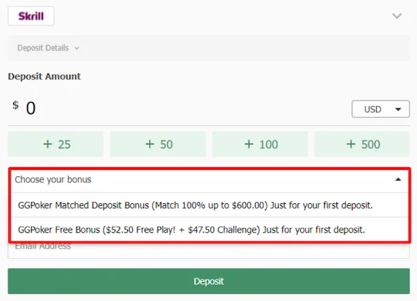 ggpoker choose bonus first deposit