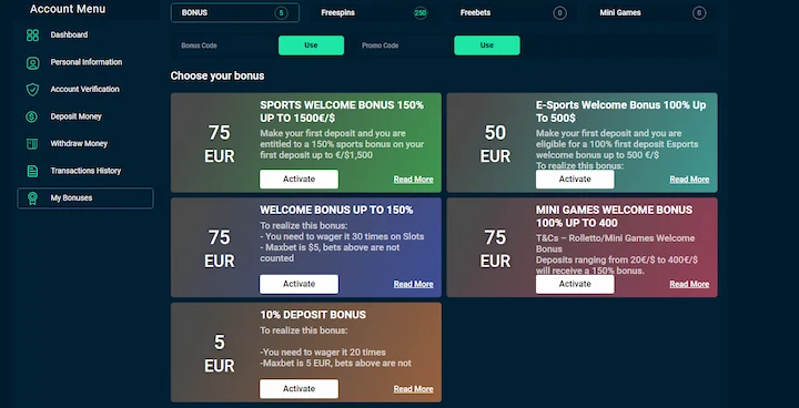 rolletto casino activate bonus manually