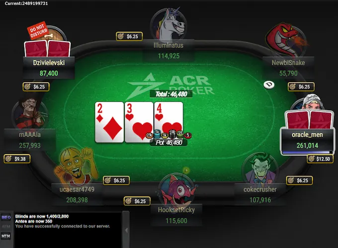 acr poker table view acr poker table view