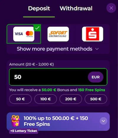 spinmama casino bonus di benvenuto cassa