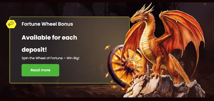 dragonslots fortune wheel bonus