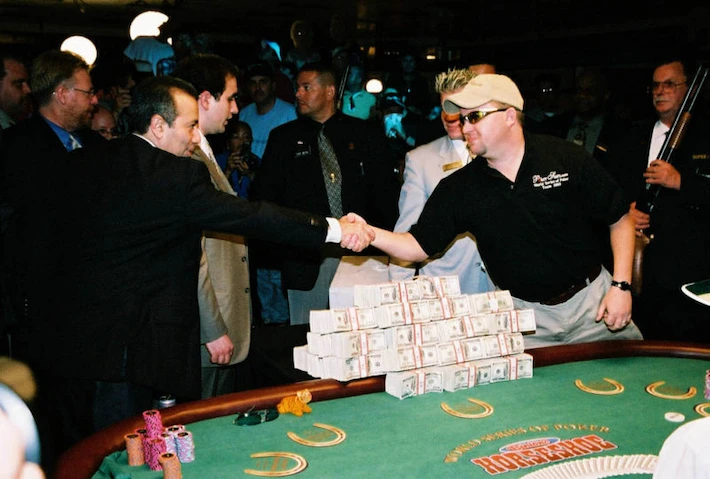 Chris Moneymaker at the WSOP 2003