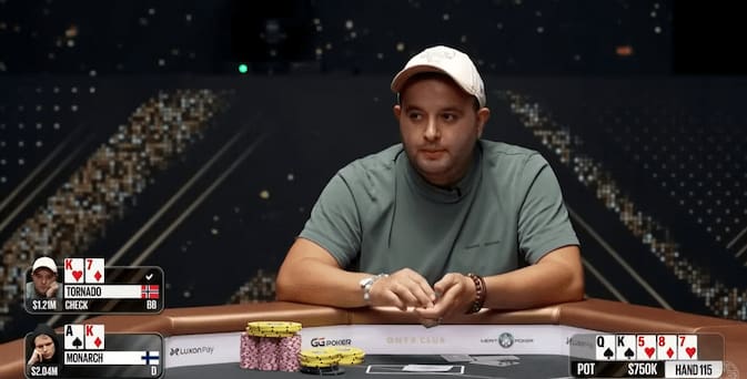 Tornado playing Monarch heads up for high stakes poker