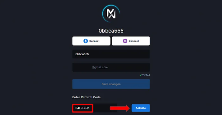 metawin redeem referral code