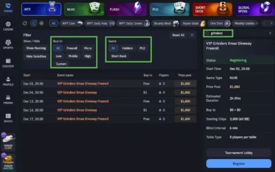 VIP-Grinders Christmas Giveaway Freerolls WPT Global