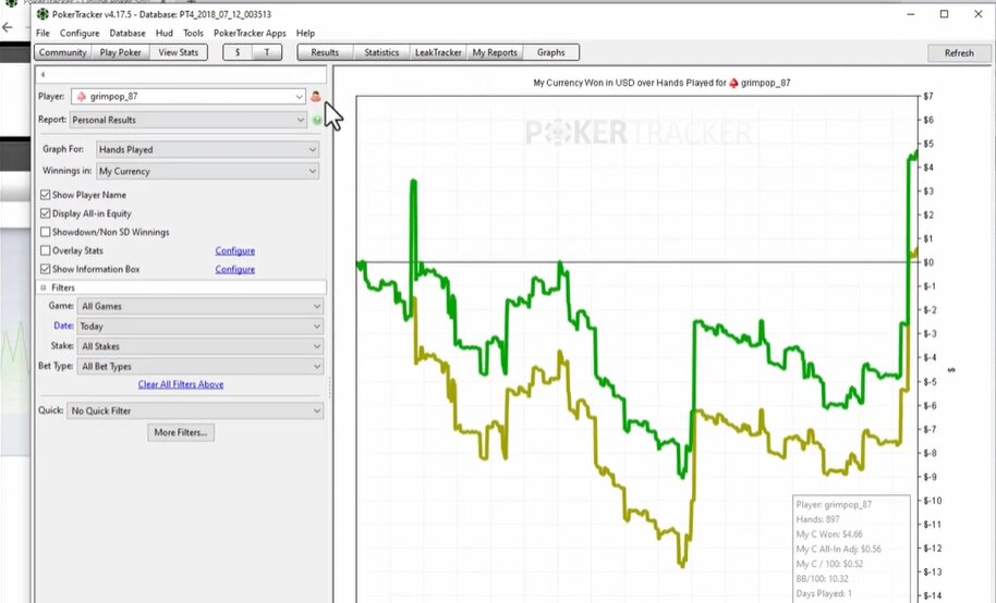 PokerTracker 4 interface
