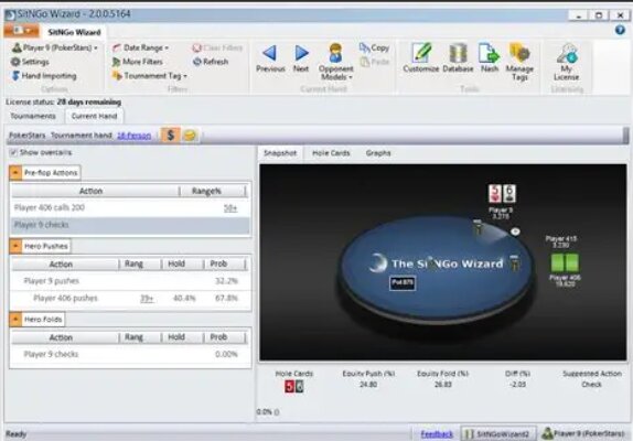 SNG Wizard II interface