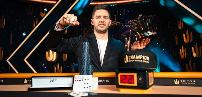 Matthias Eibinger Takes Down Triton $75K PLO for $1.57 Million at WSOP Paradise