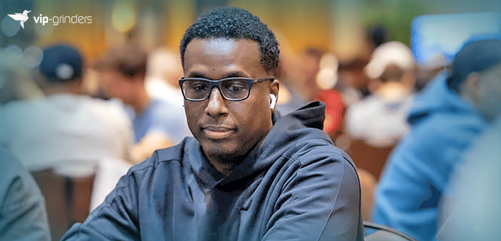 Maurice Hawks sitting at a WSOP Circuit table before winning his 22nd WSOP Circuit Ring