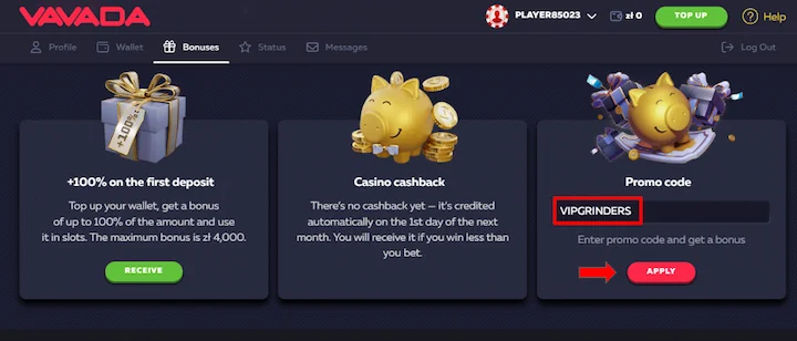 Vavada Promo Code VIPGRINDERS