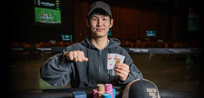 Winston Djonli WSOP Circuit Choctaw hold the Q4 of hearts winning hand